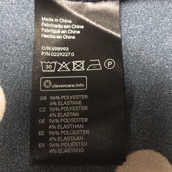 H&M Divided Navy Blue Polka dot mini dress 14 - Picture 10 of 10